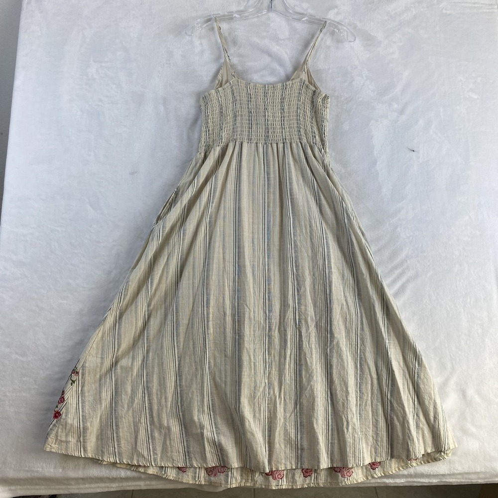 Andree by Unit Midi Dress Sz S Cut Out Embroidered Boho Summer Beachy Cotton - Picture 12 of 14